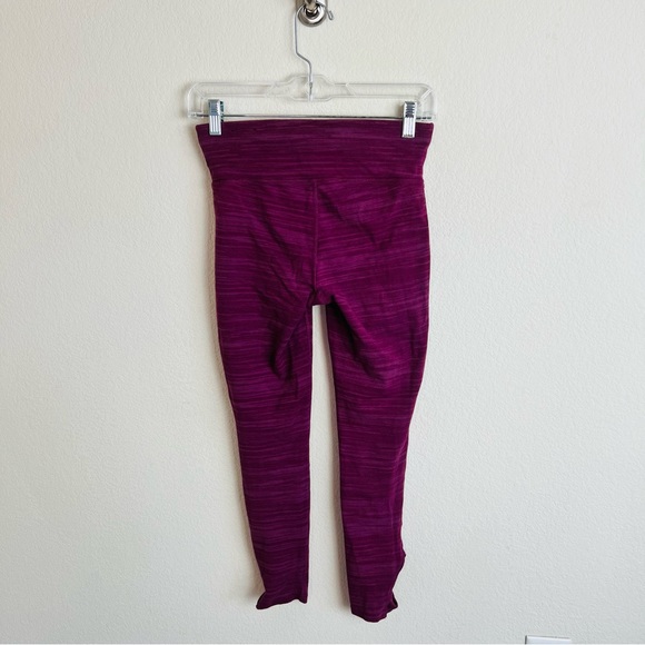Xersion Heathered Mauve Fitted Ankle Twist Full Length Leggings - Picture 8 of 10